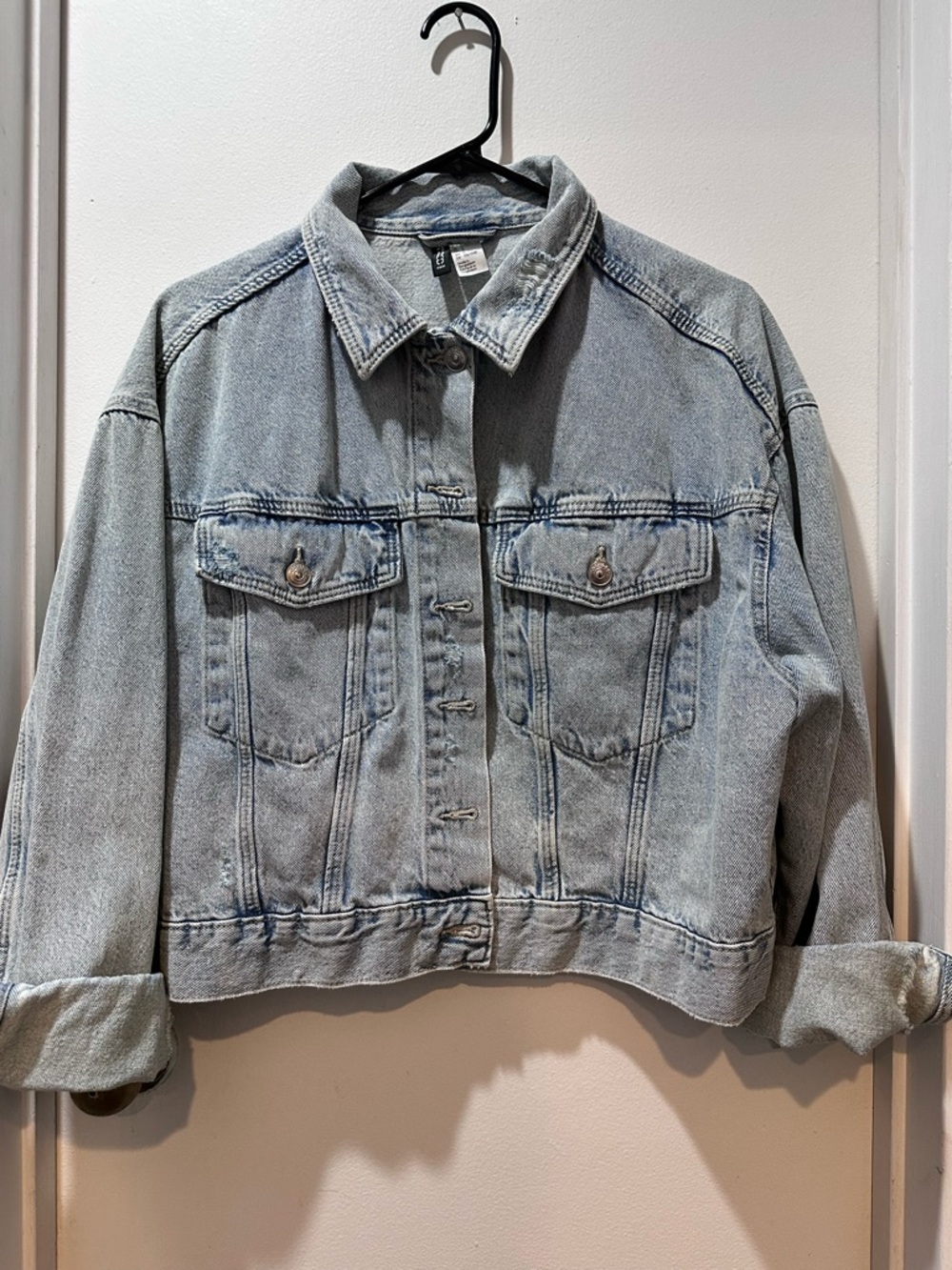 H&M cropped denim jacket L
